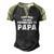 This Dad Has Been Promoted To Papa New Grandpa 2021 Ver2 Men's Henley Raglan T-Shirt Black Forest