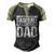 Favorite Baseball Player Calls Me Dad Men's Henley Shirt Raglan Sleeve 3D Print T-shirt Black Forest