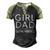 Outnumbered Dad Of Girls Men Fathers Day For Girl Dad Men's Henley Raglan T-Shirt Black Forest