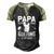 Papa Is My Name Golfing Is My Game Golf Men's Henley Raglan T-Shirt Black Forest