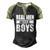 Mens Real Men Make Boys Daddy To Be Announcement Family Boydaddy Men's Henley Raglan T-Shirt Black Forest