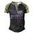 Rett Syndrome Warrior Usa Flag United States Flag Purple Ribbon Rett Syndrome Rett Syndrome Awareness Men's Henley Shirt Raglan Sleeve 3D Print T-shirt Black Forest