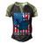 Ultra Maga Madafakas Cat American Flag Men's Henley Shirt Raglan Sleeve 3D Print T-shirt Black Forest