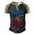 Ultra Mega Eagle Men's Henley Shirt Raglan Sleeve 3D Print T-shirt Black Forest