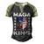 Ultra Mega King Trump Vintage American Us Flag Anti Biden Men's Henley Shirt Raglan Sleeve 3D Print T-shirt Black Forest