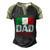 Vintage Italian Dad Italy Flag For Fathers Day Men's Henley Raglan T-Shirt Black Forest