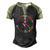 World Country Flags Unity Peace Men's Henley Raglan T-Shirt Black Forest
