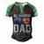 All American Dad 4Th Of July Us Patriotic Pride V2 Men's Henley Shirt Raglan Sleeve 3D Print T-shirt Black Green