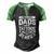 Awesome Dads Have Tattoos And Beards Fathers Day Men's Henley Raglan T-Shirt Black Green