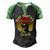 Best Goat Dad Ever Face Retro Vintage Sunset Men's Henley Shirt Raglan Sleeve 3D Print T-shirt Black Green