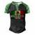 Mens Best Mexican Dad Ever Mexican Flag Pride Fathers Day V2 Men's Henley Raglan T-Shirt Black Green