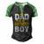 Dad Of The Bday Boy Construction Bday Party Hat Men Men's Henley Raglan T-Shirt Black Green
