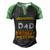Dad Birthday Crew Construction Birthday Party Supplies Men's Henley Shirt Raglan Sleeve 3D Print T-shirt Black Green