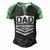 Dad Dedicated And Devoted Happy Fathers Day For Mens Men's Henley Raglan T-Shirt Black Green