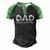 Dad Fixer Of All The Things Mechanic Dad Top Fathers Day Men's Henley Raglan T-Shirt Black Green