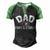 Dad Of One Boy And Two Girls Men's Henley Shirt Raglan Sleeve 3D Print T-shirt Black Green
