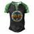 Dad Of Two Girls Outnumbered D2 Squared Fathers Day Men's Henley Raglan T-Shirt Black Green