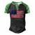 Established 1776 Usa July 4Th Us Flag America Men's Henley Raglan T-Shirt Black Green