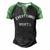 Everything Hurts Workout Gym Men's Henley Shirt Raglan Sleeve 3D Print T-shirt Black Green