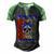 Fasd Warrior Skull Women Vintage Blue And Grey Ribbon Fetal Alcohol Spectrum Disorder Fetal Alcohol Spectrum Disorder Awareness Men's Henley Shirt Raglan Sleeve 3D Print T-shirt Black Green