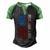 Fathers Day Best Dad Ever With Us V3 Men's Henley Shirt Raglan Sleeve 3D Print T-shirt Black Green