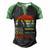 Fishing Reel Cool Godfather V3 Men's Henley Shirt Raglan Sleeve 3D Print T-shirt Black Green