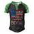 Fourth Of July Red White And Boom Fireworks Finale Usa Flag Men's Henley Raglan T-Shirt Black Green