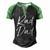 Mens Fun Fathers Day From Son Cool Quote Saying Rad Dad Men's Henley Raglan T-Shirt Black Green