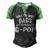 G Pop Grandpa Gift Only The Best Dads Get Promoted To G Pop V2 Men's Henley Shirt Raglan Sleeve 3D Print T-shirt Black Green