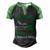 Gastroparesis Warrior Skull Women Vintage Green Ribbon Gastroparesis Gastroparesis Awareness V2 Men's Henley Shirt Raglan Sleeve 3D Print T-shirt Black Green