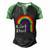 Girl Dad Outfit For Fathers Day Lgbt Gay Pride Rainbow Flag Men's Henley Raglan T-Shirt Black Green