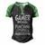 Im A Gamer Because Video Gamer Gaming Men's Henley Shirt Raglan Sleeve 3D Print T-shirt Black Green