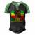 Juneteenth Is My Independence Day Black King Fathers Day Men's Henley Shirt Raglan Sleeve 3D Print T-shirt Black Green