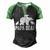 Mens Papa Bear Fathers Day Grandad Fun 3 Cub Kid Grandpa Men's Henley Shirt Raglan Sleeve 3D Print T-shirt Black Green
