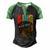 Mens Strong Black King Juneteeth African American Father Day 23 Shirt Men's Henley Shirt Raglan Sleeve 3D Print T-shirt Black Green