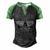 Motorcycle Grandpa Motorcyclist Biker 498 Shirt Men's Henley Shirt Raglan Sleeve 3D Print T-shirt Black Green