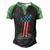 Number One Dad American Flag 4Th Of July Fathers Day Gift Men's Henley Shirt Raglan Sleeve 3D Print T-shirt Black Green