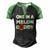 Mens One In A Melon Daddy Watermelon Dad Fathers Day Men's Henley Raglan T-Shirt Black Green