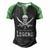 Papa Man Myth Legend Vintage Pirate Skull Sword Fathers Day Men's Henley Raglan T-Shirt Black Green