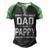 Pappy Grandpa Gift I Have Two Titles Dad And Pappy Men's Henley Shirt Raglan Sleeve 3D Print T-shirt Black Green