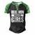 Mens Real Men Make Girls Family Newborn Paternity Girl Daddy Men's Henley Raglan T-Shirt Black Green