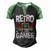 Retro Gaming Video Gamer Gaming Men's Henley Shirt Raglan Sleeve 3D Print T-shirt Black Green