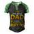 The Best Dad Was Born On May 05 Happy Birthday Father Papa Men's Henley Shirt Raglan Sleeve 3D Print T-shirt Black Green