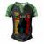 The Walking Dad Men's Henley Shirt Raglan Sleeve 3D Print T-shirt Black Green
