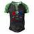 Time To Get Star Spangled Hammered 4Th Of July Drinking Men's Henley Raglan T-Shirt Black Green