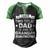 Mens I Have Two Titles Dad And Grandpa Fathers Day For Daddy Men's Henley Raglan T-Shirt Black Green