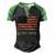 Ultra Maga United State Flag Men's Henley Shirt Raglan Sleeve 3D Print T-shirt Black Green