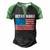 Ultra Maga Us Flag Men's Henley Shirt Raglan Sleeve 3D Print T-shirt Black Green