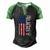 Usa Rugby American Flag Distressed Rugby 4Th Of July Men's Henley Raglan T-Shirt Black Green