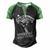 Viktor Tsoi - Peremen Trebuyut Nashi Serdtsa Men's Henley Shirt Raglan Sleeve 3D Print T-shirt Black Green